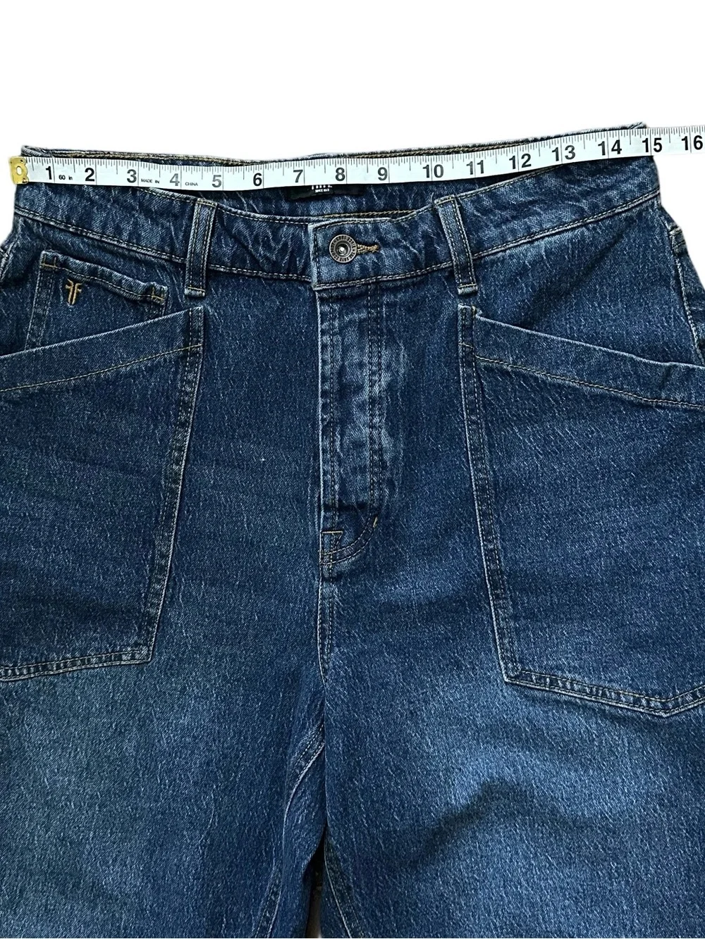 FRYE Barrel Style High Rise 5 Button Fly Cotton Stretch Jeans Size 6